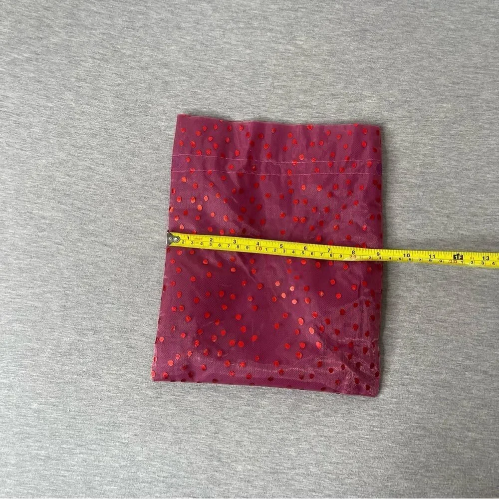 Red Fabric Lined 9”x11” Sparkle & Shiny Gift Bag